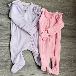 Carter's Footies - Soft Pink and Lavender